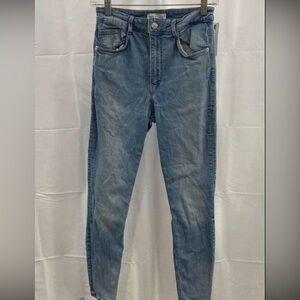 Zara Women's Blue Skinny Jeans